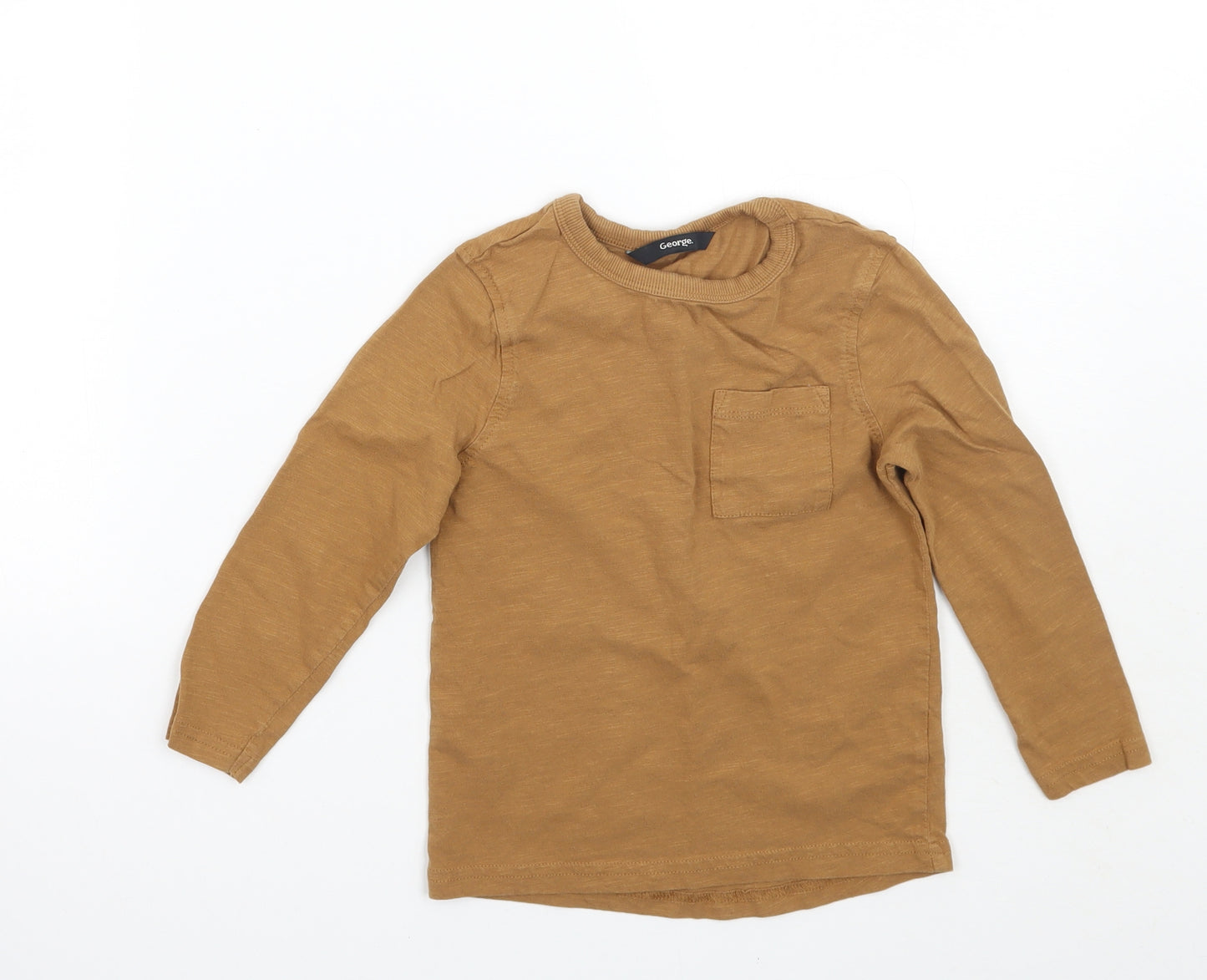 George Boys Brown   Basic T-Shirt Size 3-4 Years