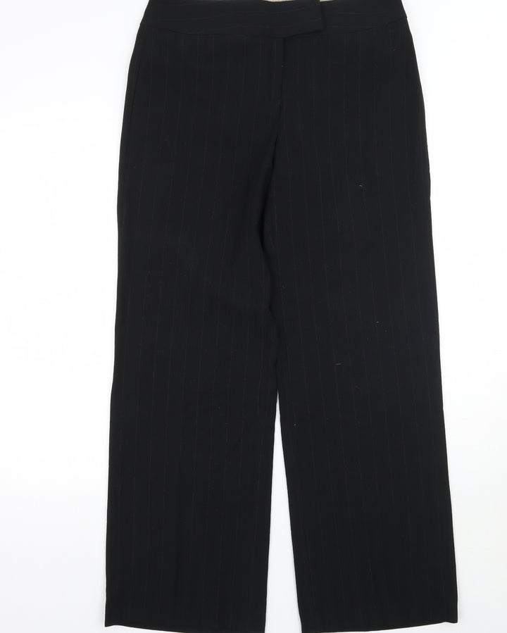 M&Co Womens Black Trousers Size 10 L28 in