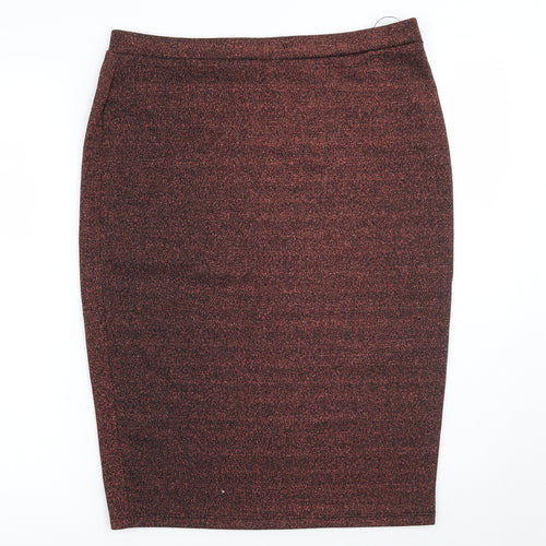 TU Womens Black  Rayon Straight & Pencil Skirt Size 14