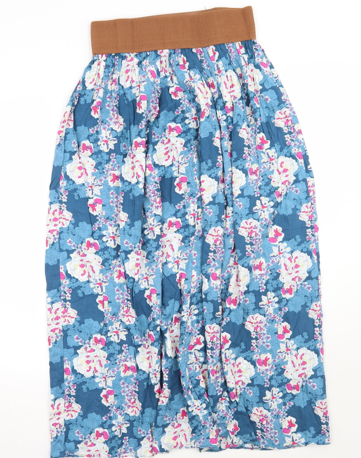 Peacocks Womens Blue Floral  A-Line Skirt Size 12