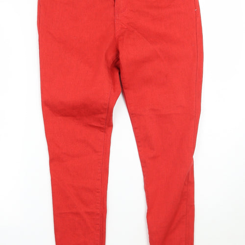 TU Womens Red   Skinny Jeans Size 14 L26 in