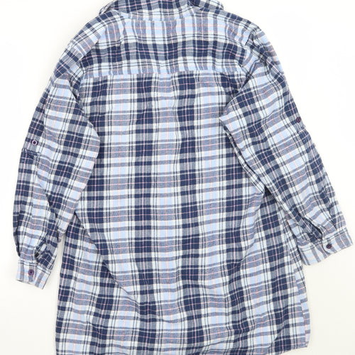 F&F Womens Blue Check  Basic Button-Up Size 16