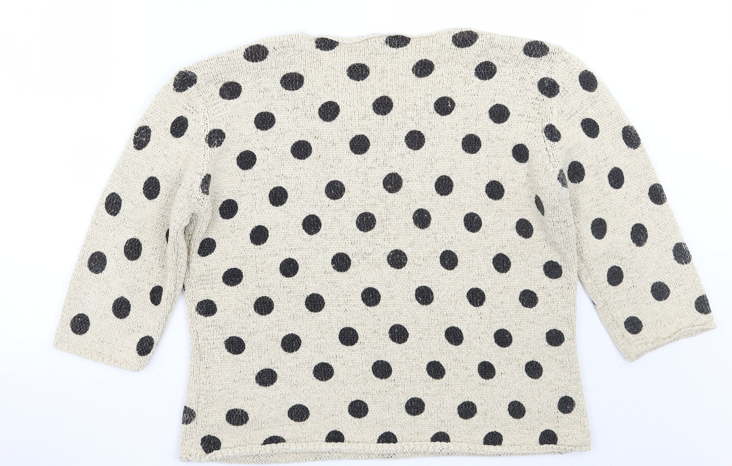 Alex & co  Womens Beige Polka Dot  Pullover Jumper Size 20