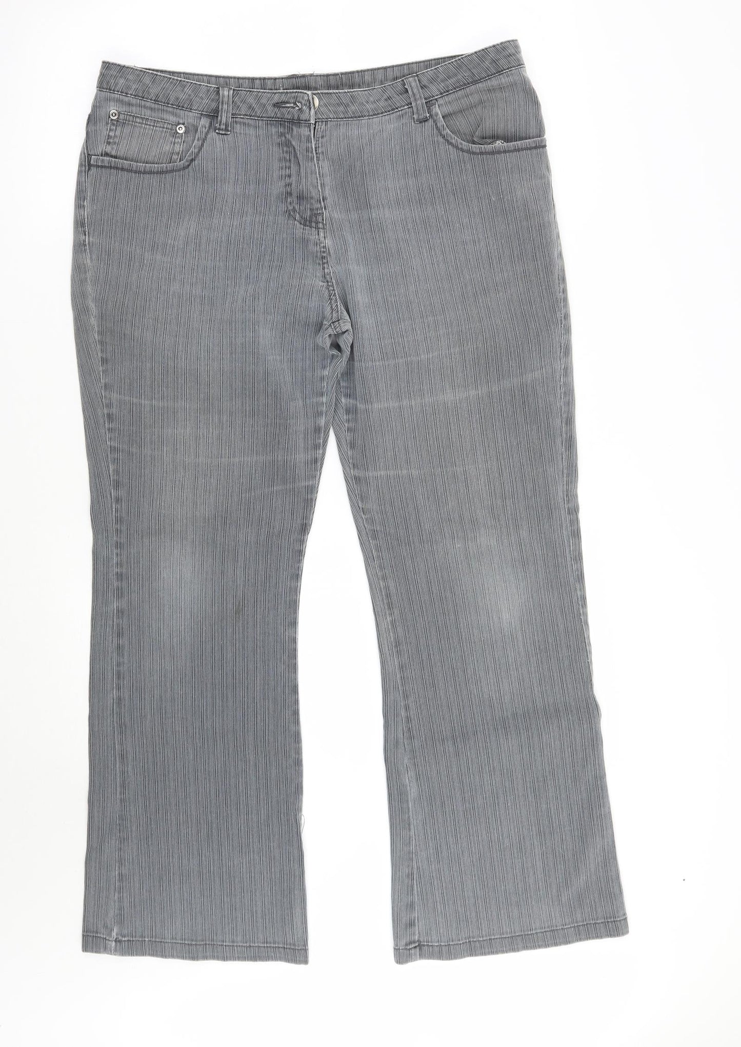 Papaya Womens Grey   Straight Jeans Size 14 L26 in