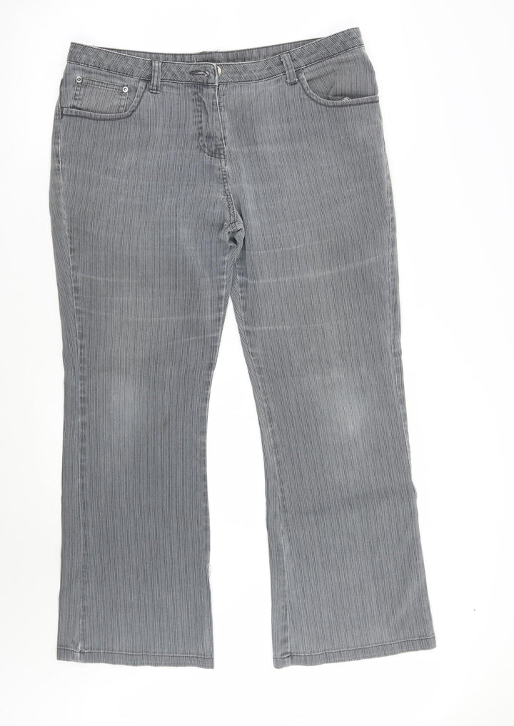 Papaya Womens Grey   Straight Jeans Size 14 L26 in