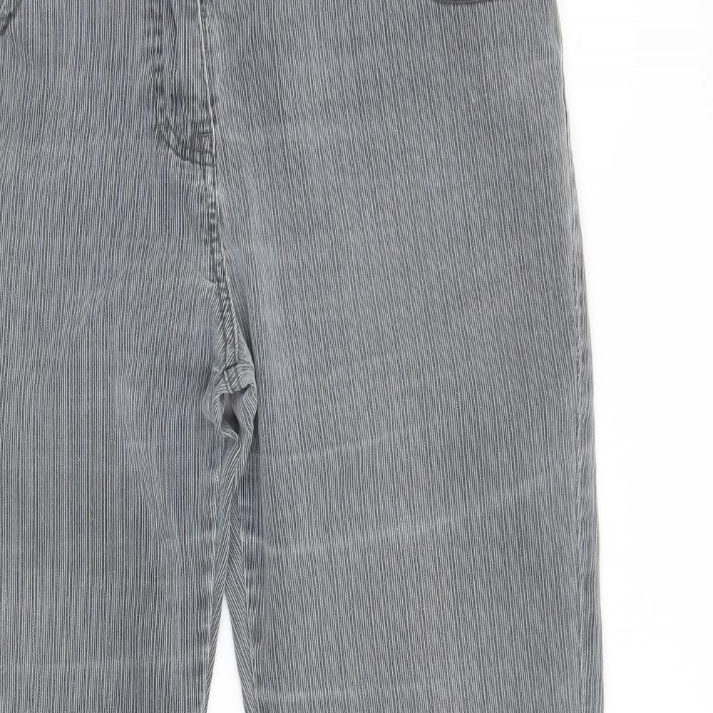 Papaya Womens Grey   Straight Jeans Size 14 L26 in