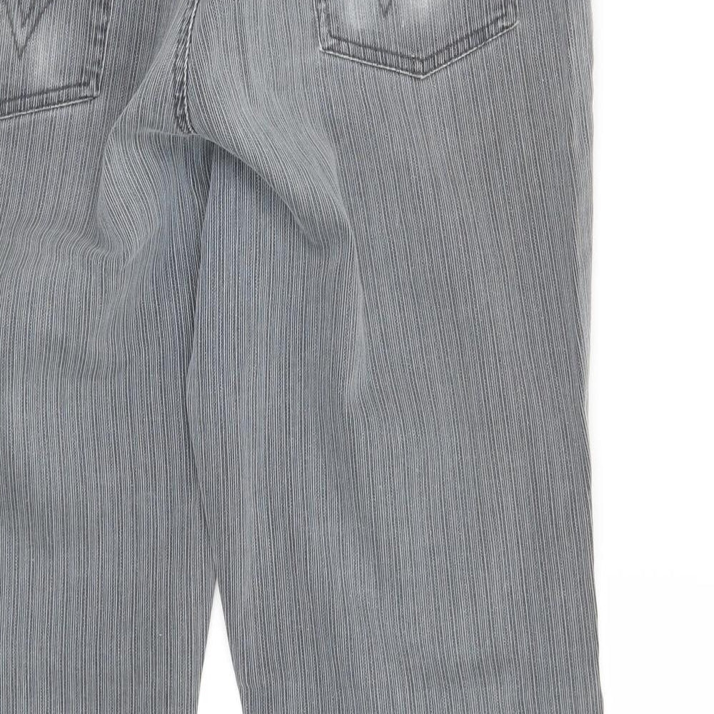 Papaya Womens Grey   Straight Jeans Size 14 L26 in