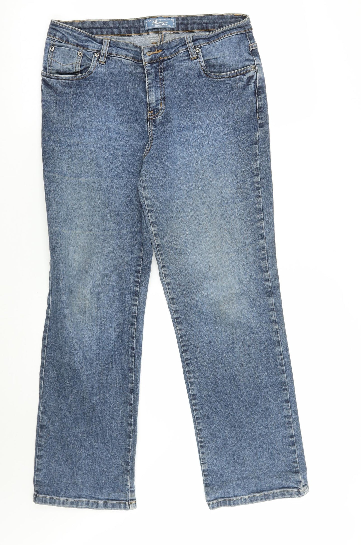 Papaya Womens Blue   Straight Jeans Size 12 L27 in