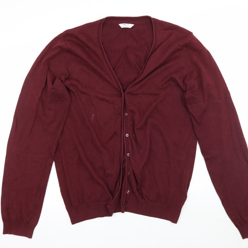 Marks and Spencer Womens Red   Cardigan Jumper   - age 17-18