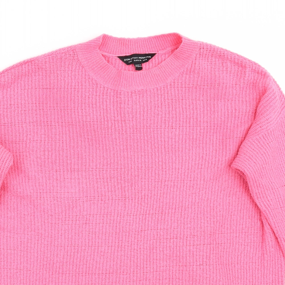 Dorothy Perkins Womens Pink   Pullover Jumper Size 10