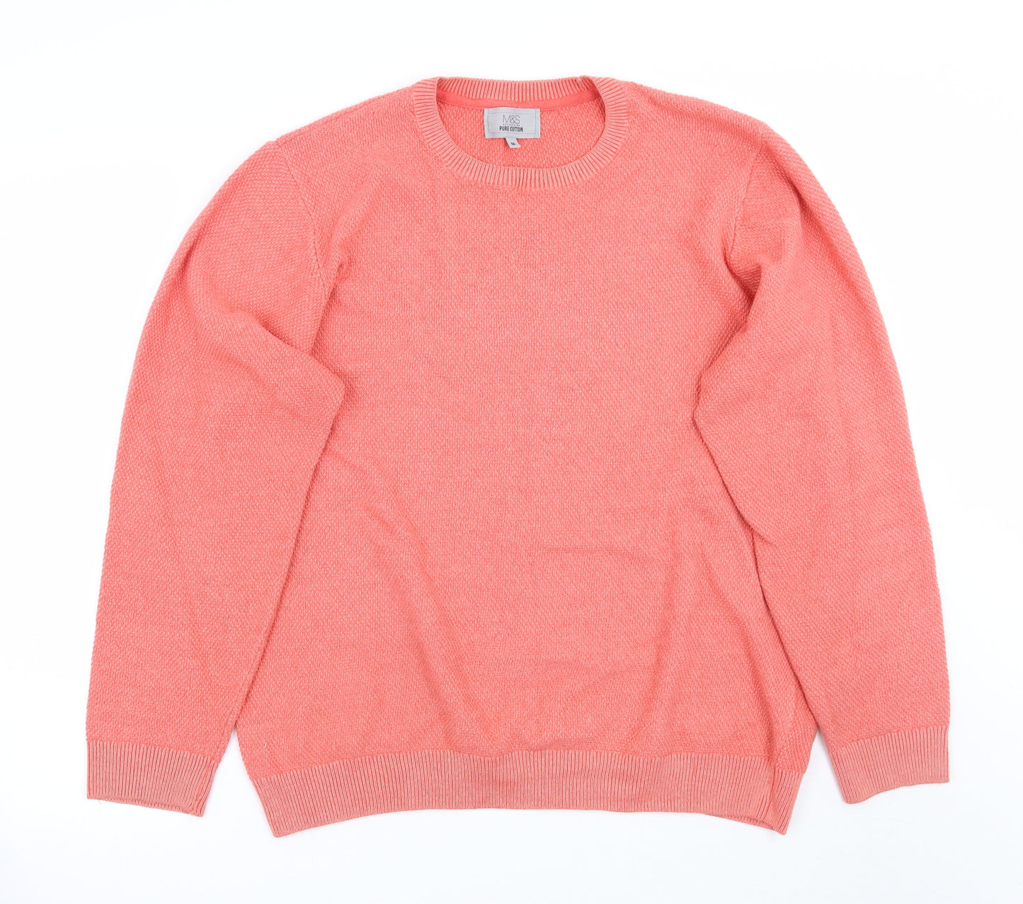 Marks and Spencer Mens Orange   Pullover Jumper Size M