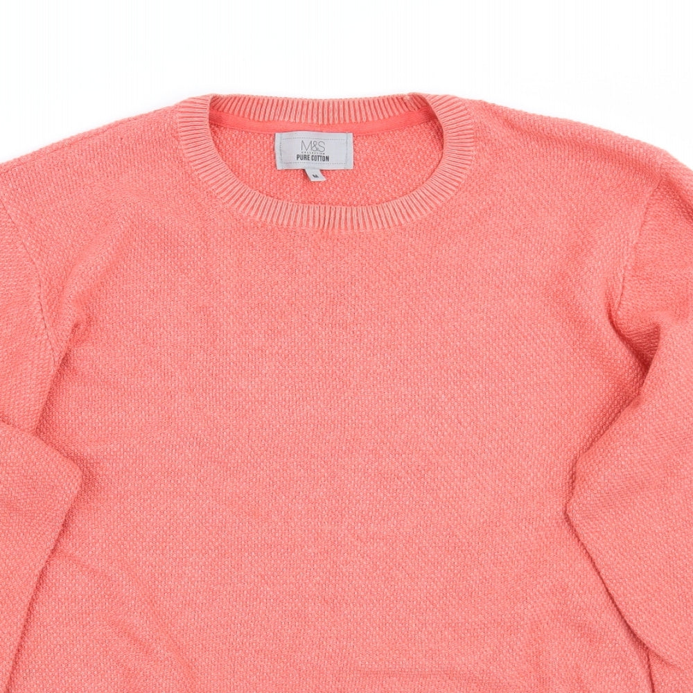 Marks and Spencer Mens Orange   Pullover Jumper Size M