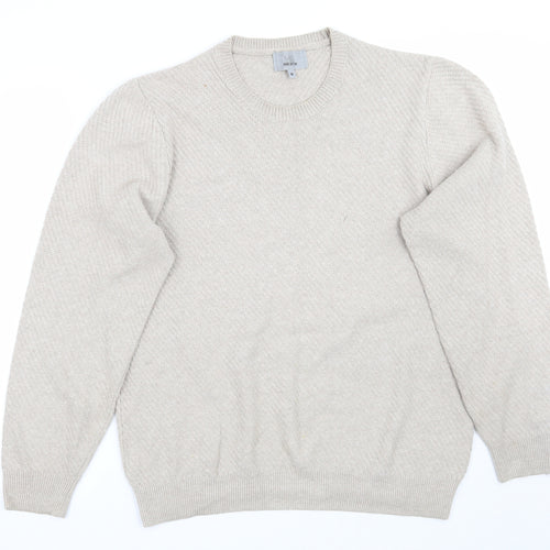 Marks and Spencer Mens Beige   Pullover Jumper Size M