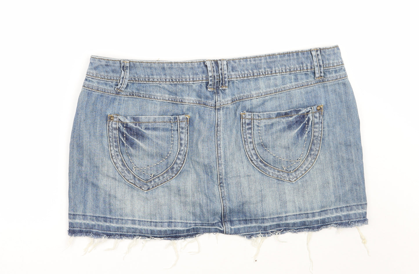 Dorothy Perkins Womens Blue  Rayon A-Line Skirt Size 16