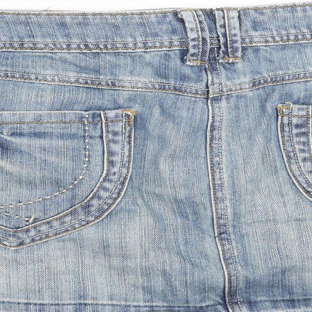 Dorothy Perkins Womens Blue  Rayon A-Line Skirt Size 16