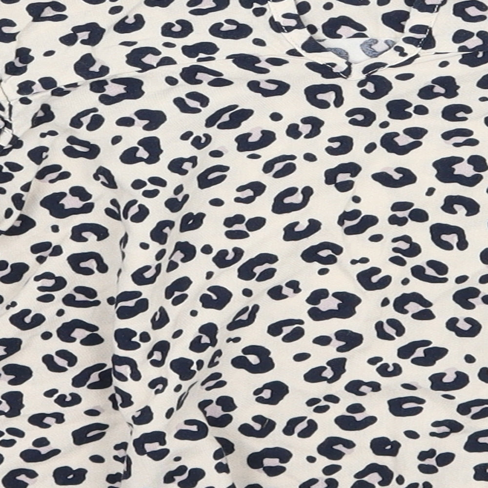 George Girls Beige Animal Print  Basic Blouse Size 6-7 Years