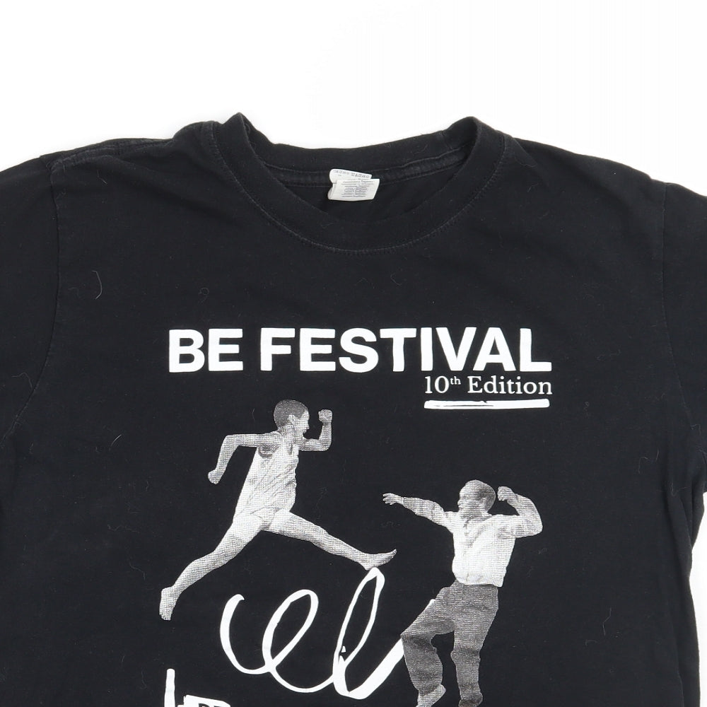 Gildan Mens Black    T-Shirt Size M