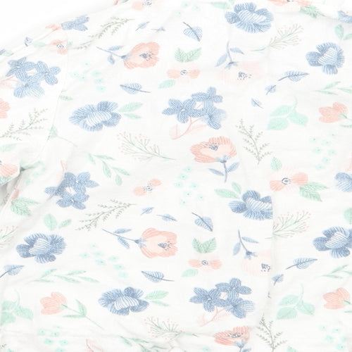 TU Girls White Floral  Basic Button-Up Size 12-18 Months