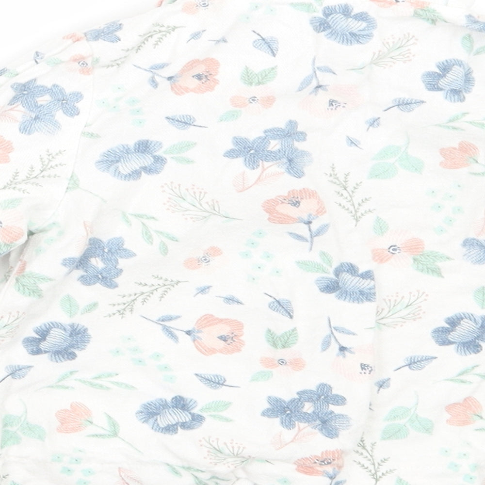 TU Girls White Floral  Basic Button-Up Size 12-18 Months