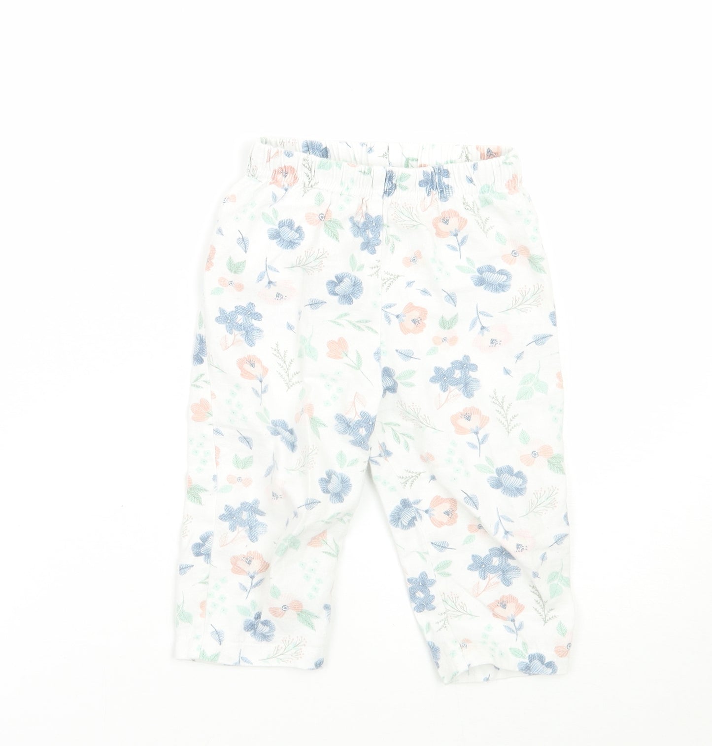 TU Girls White Floral  Sweatpants Trousers Size 12-18 Months