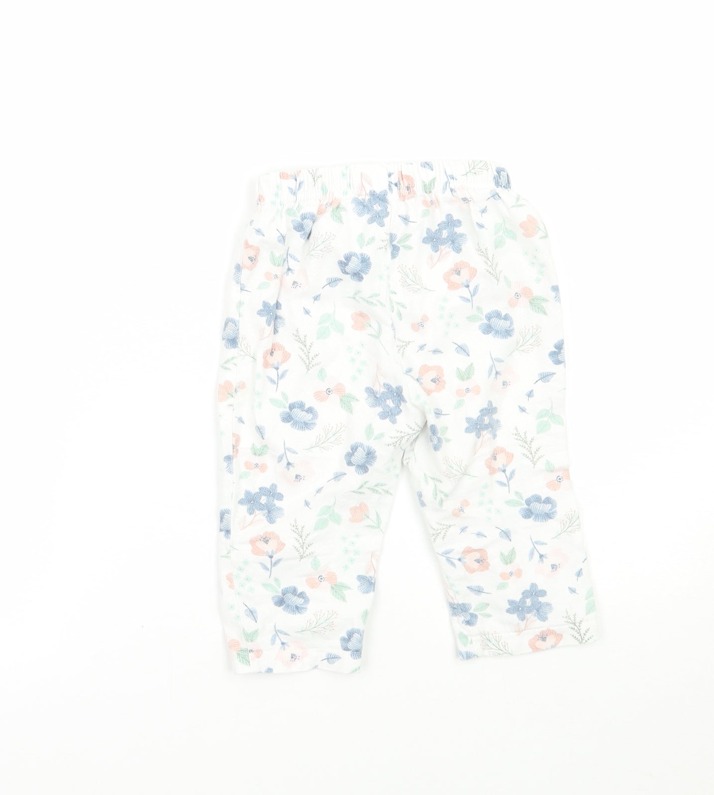 TU Girls White Floral  Sweatpants Trousers Size 12-18 Months