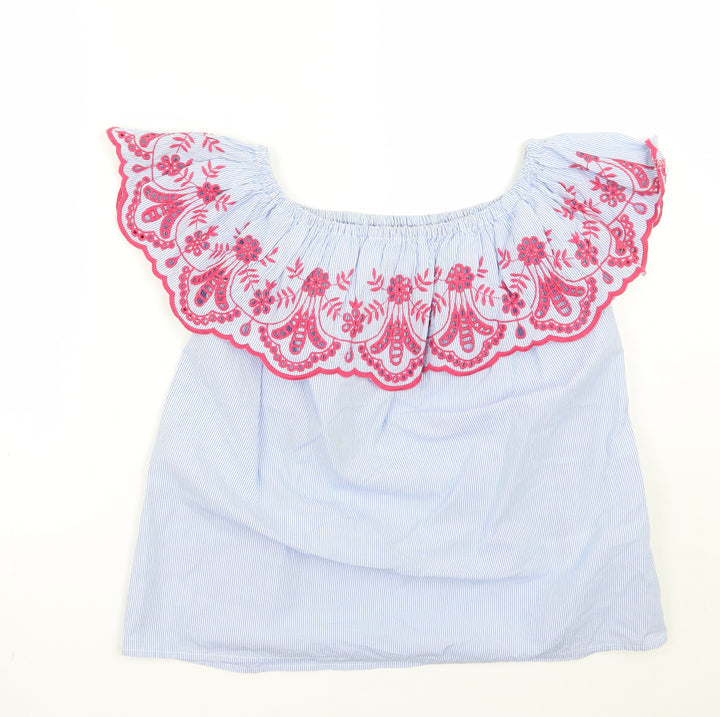Red herring Womens Blue Floral Basic T-Shirt Size 8