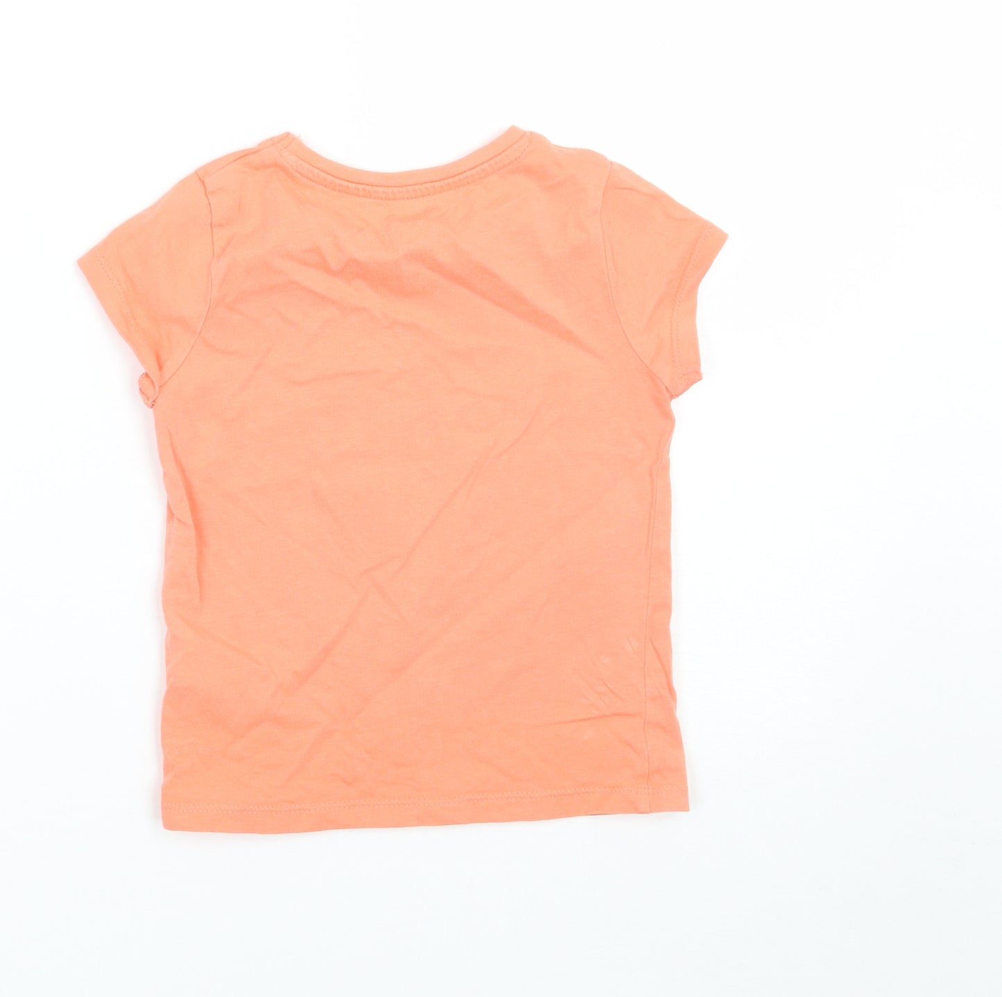 F&F Girls Orange   Basic T-Shirt Size 2 Years