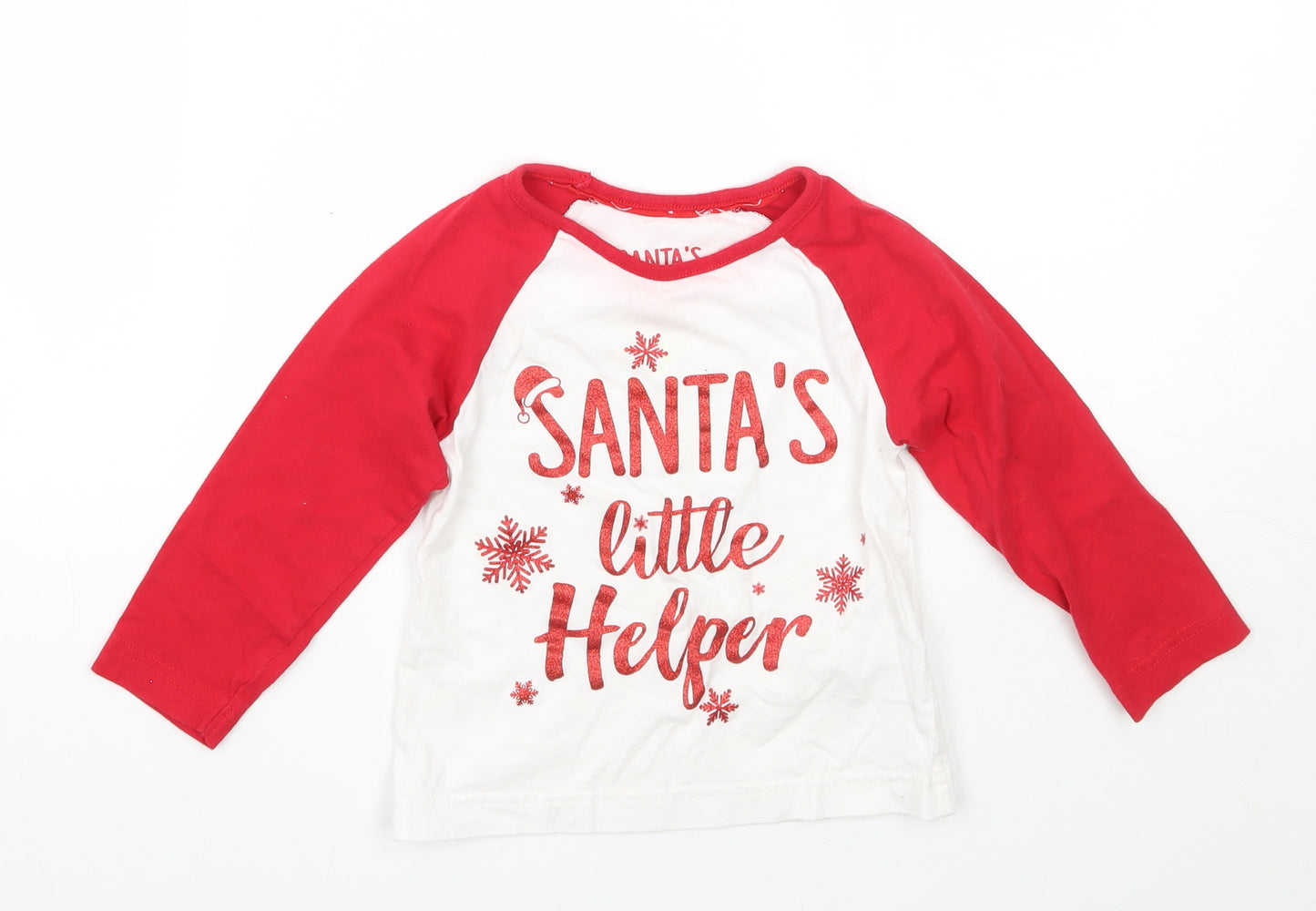 Matalan Girls White   Basic T-Shirt Size 2-3 Years