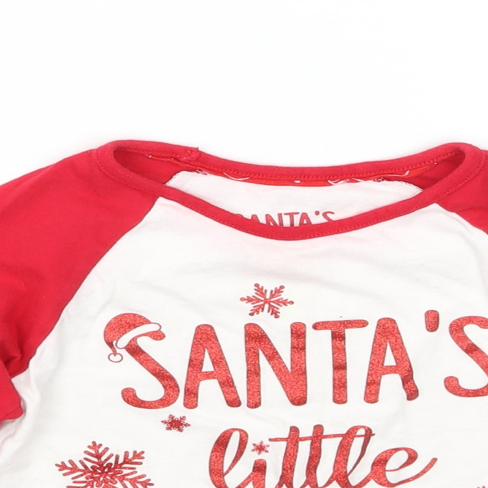 Matalan Girls White   Basic T-Shirt Size 2-3 Years