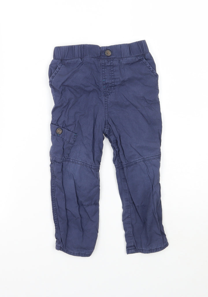 M&Co Boys Blue Cargo Trousers Size 18 Months
