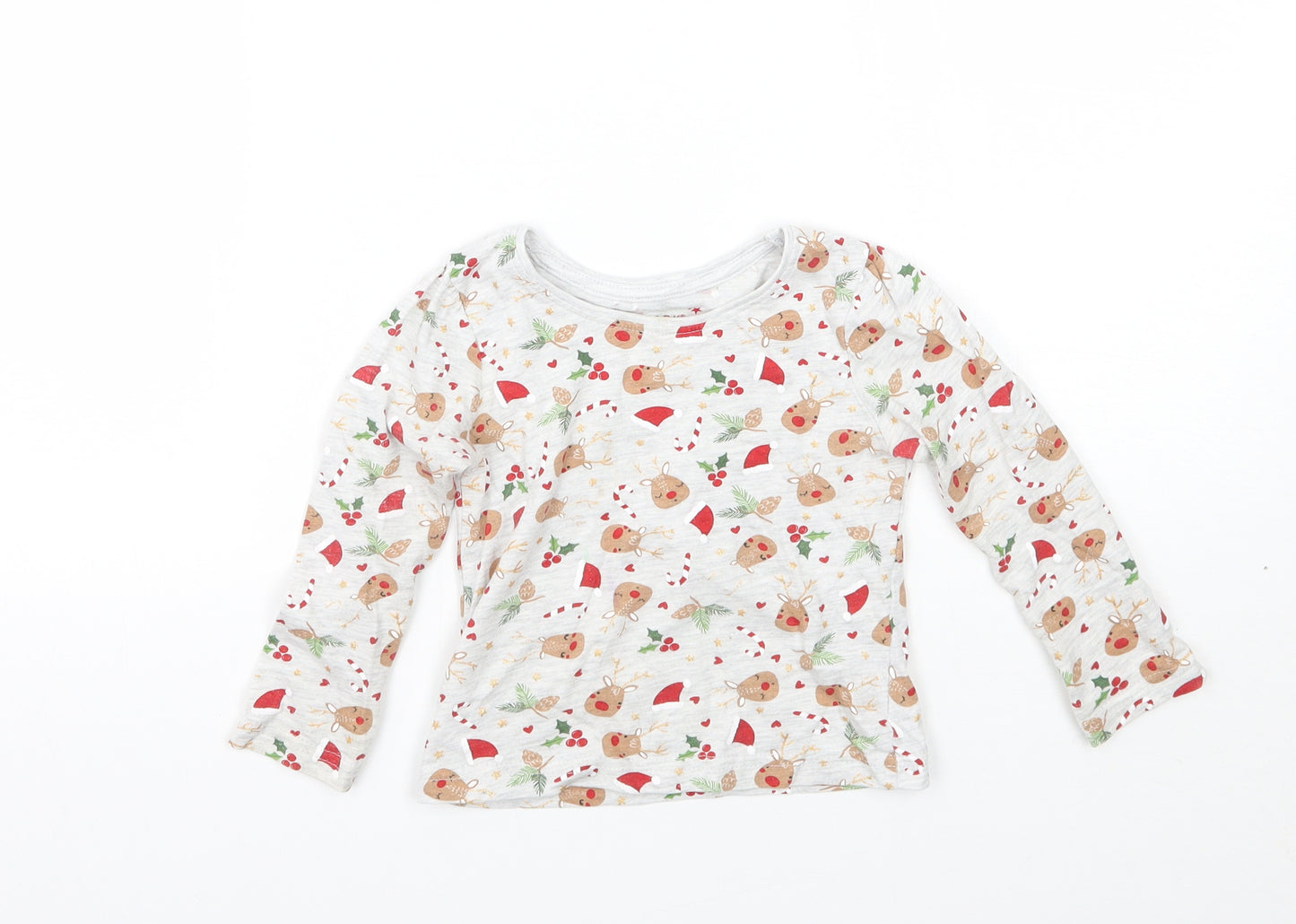 Primark Girls Grey   Basic T-Shirt Size 2-3 Years