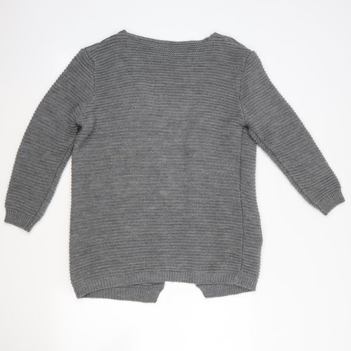 Preworn Womens Grey  Knit Cardigan Jumper Size L