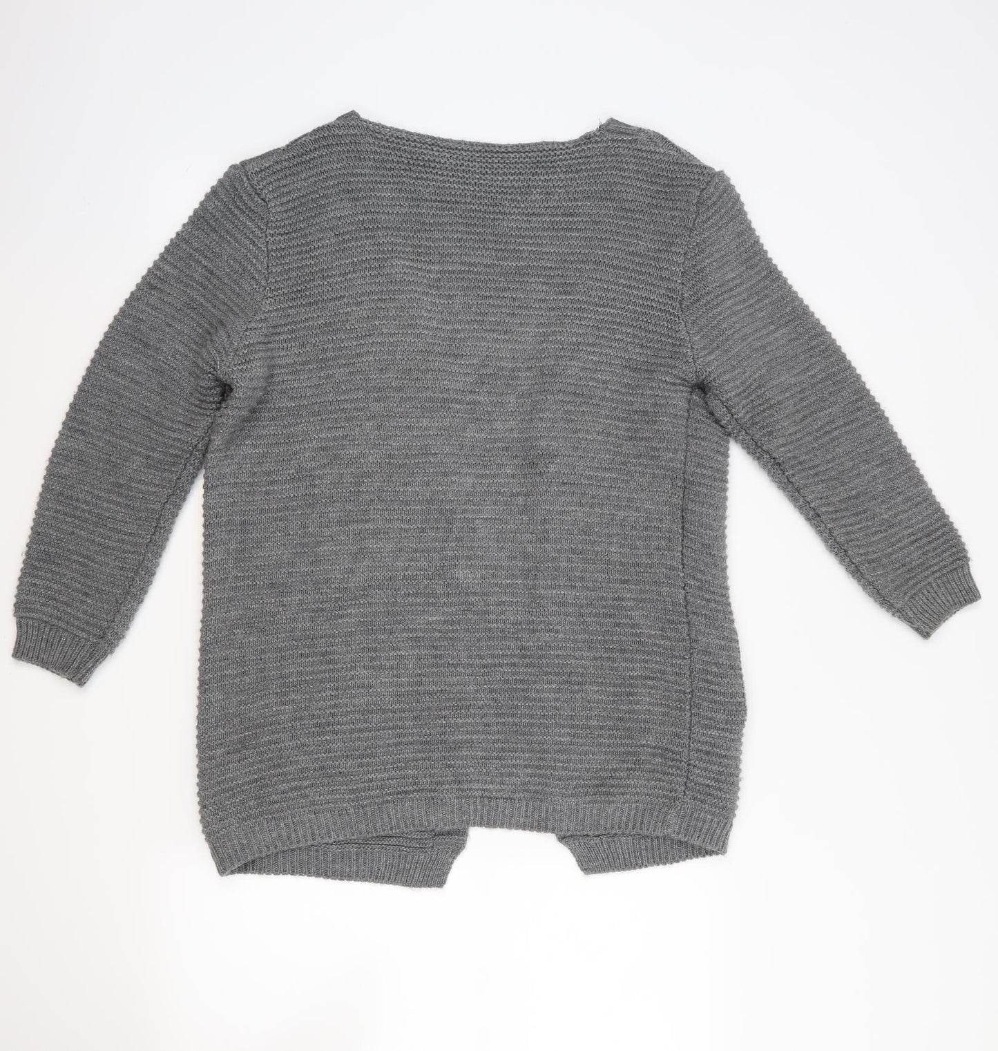 Preworn Womens Grey  Knit Cardigan Jumper Size L