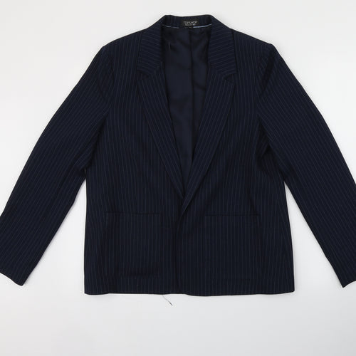 Topshop Womens Blue   Jacket Suit Jacket Size 12