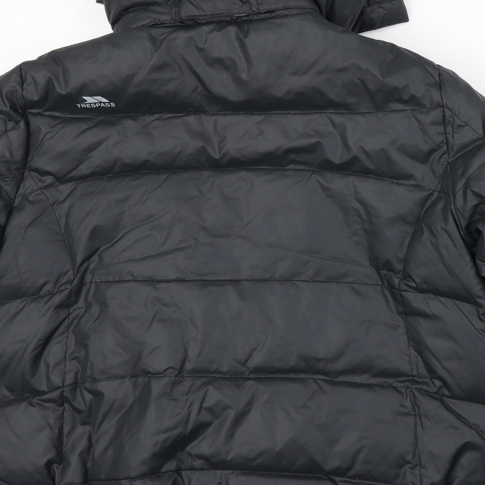 Trespass Mens Black   Puffer Jacket Coat Size L