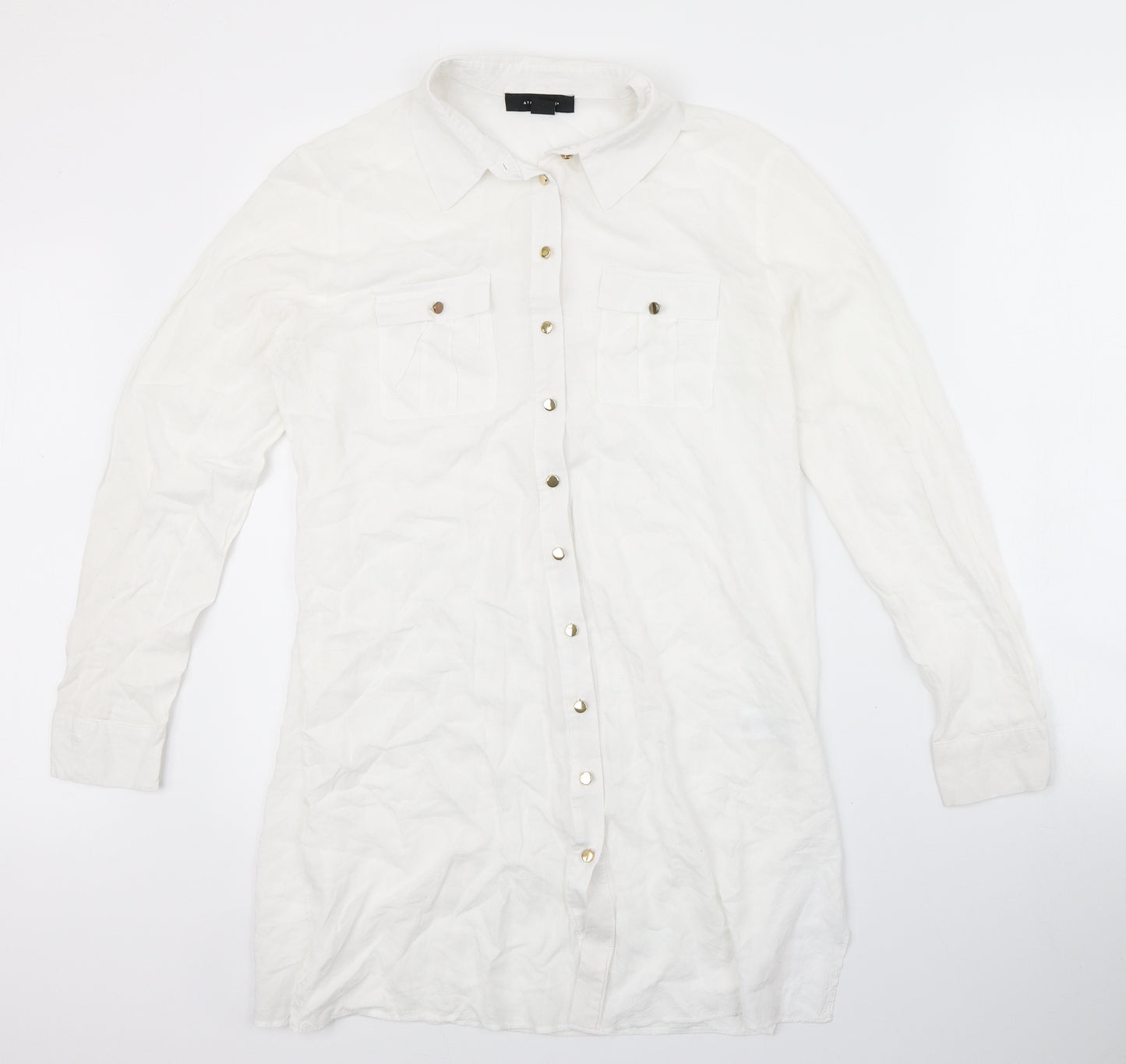 Atmosphere Womens White   Basic Blouse Size 10