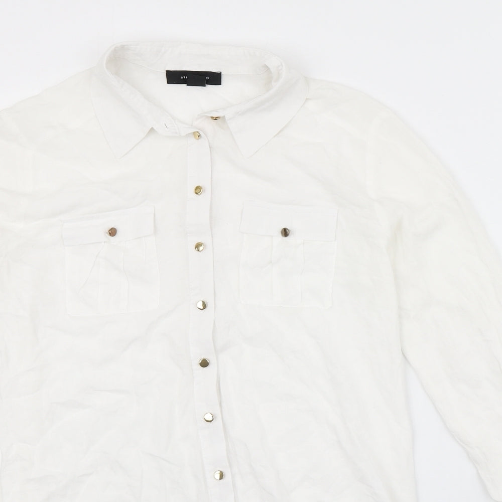 Atmosphere Womens White   Basic Blouse Size 10