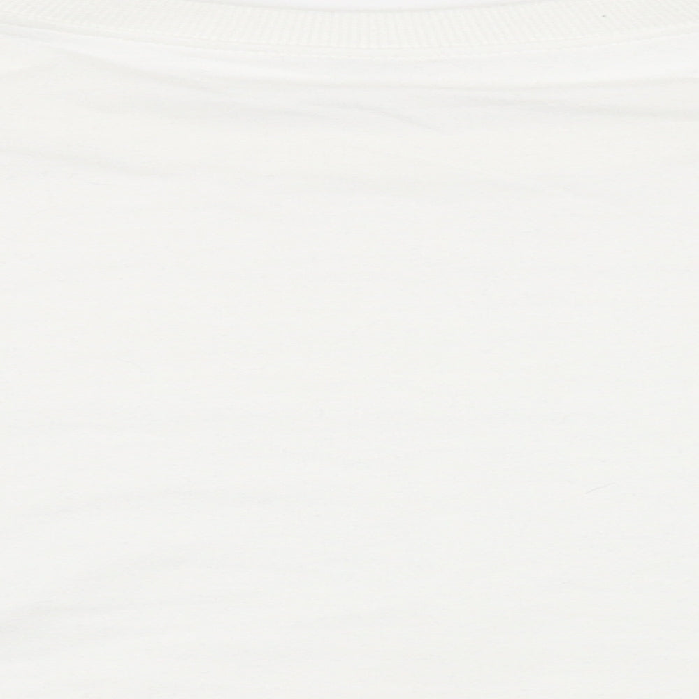 Preworn Womens White   Pullover Sweatshirt Size L