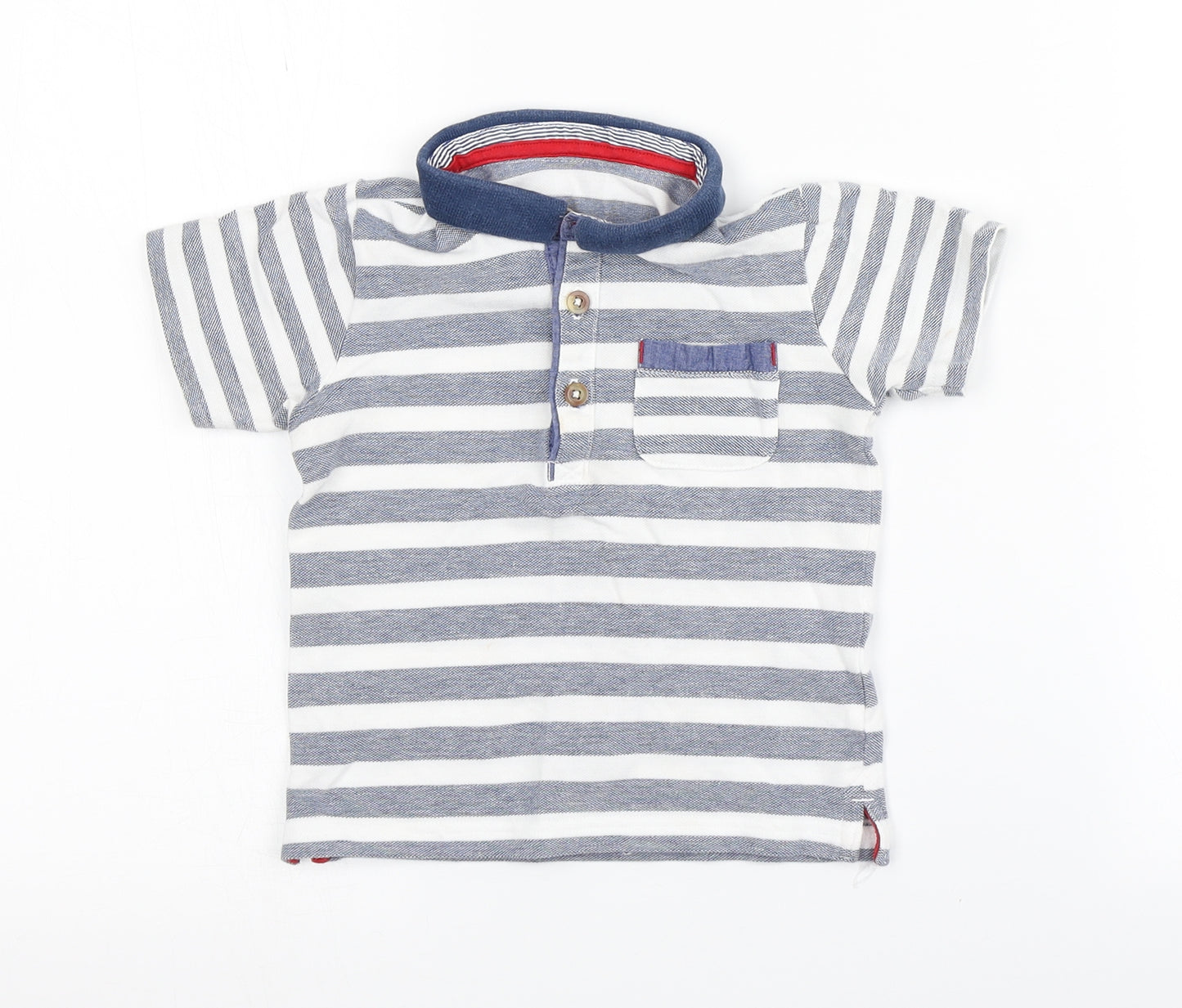 Matalan Boys Multicoloured Striped  Pullover Polo Size 2-3 Years