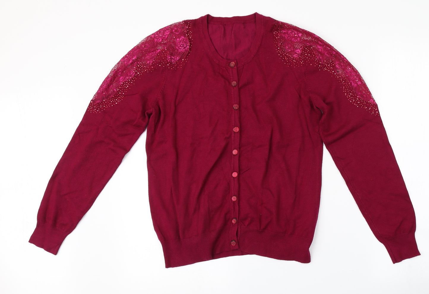 Preworn Womens Purple   Cardigan Jumper Size L
