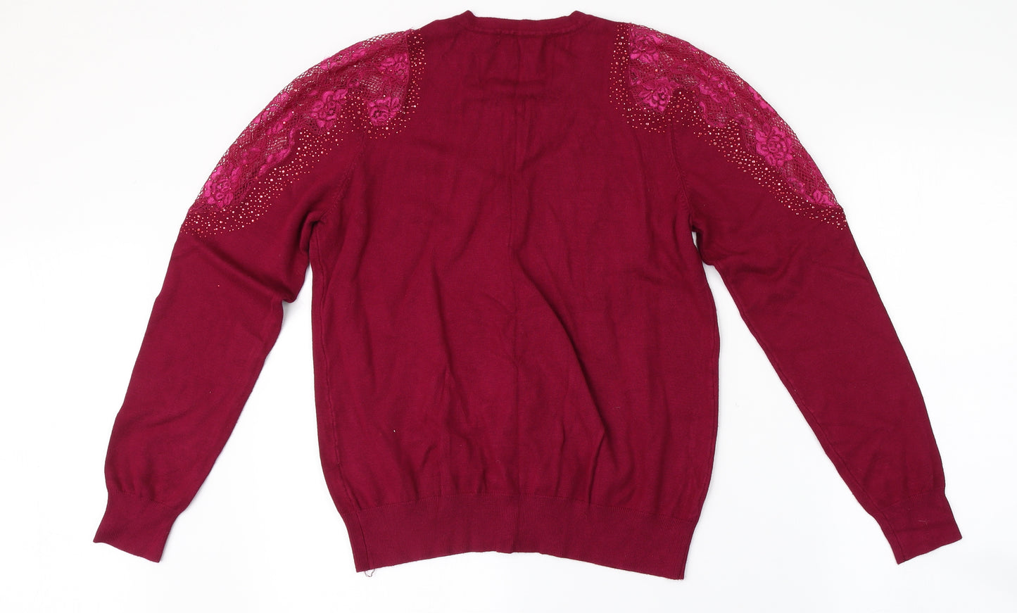 Preworn Womens Purple   Cardigan Jumper Size L