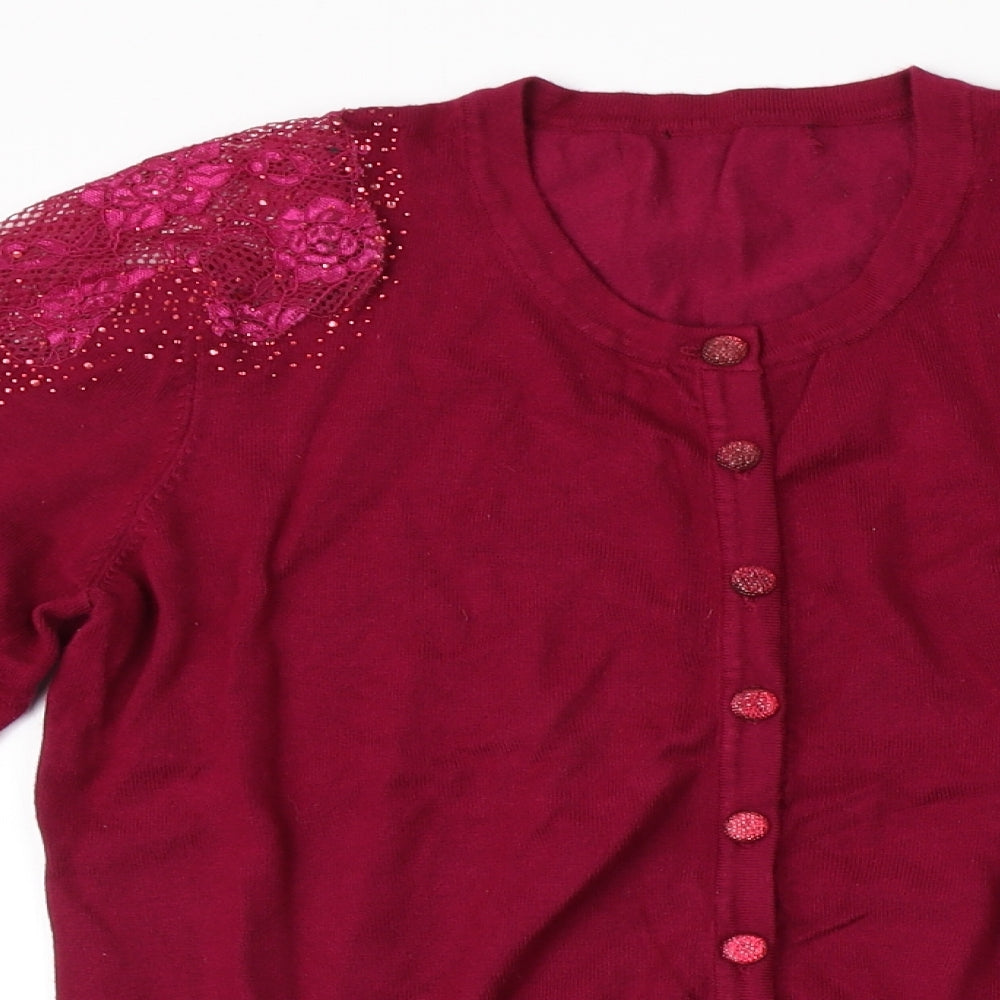 Preworn Womens Purple   Cardigan Jumper Size L