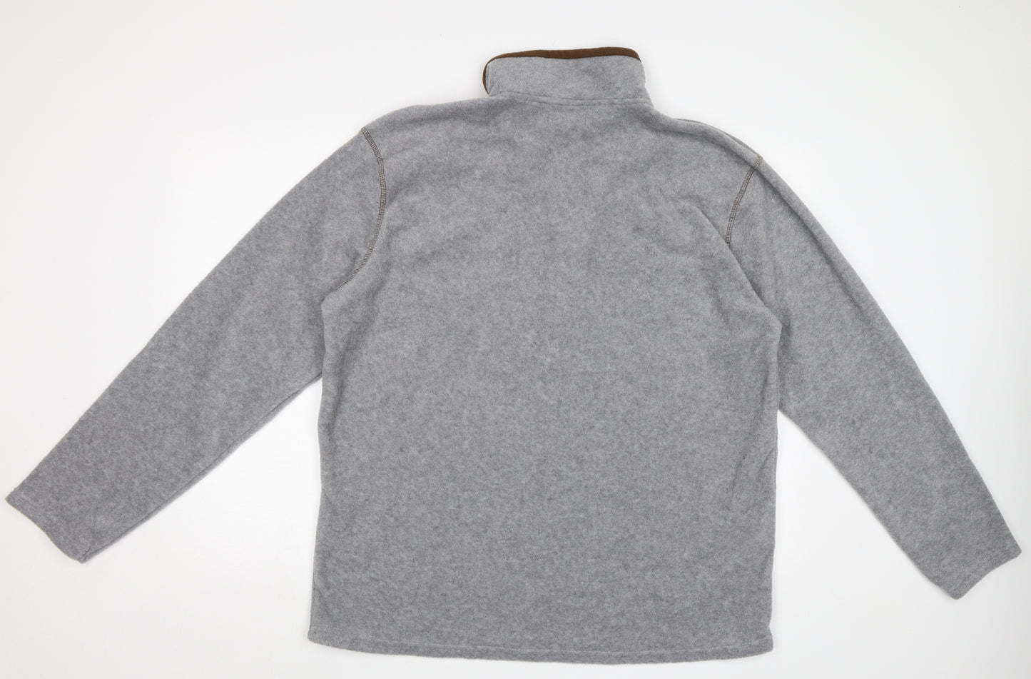 Atlas For Men Mens Grey  Fleece Pullover Sweatshirt Size XL
