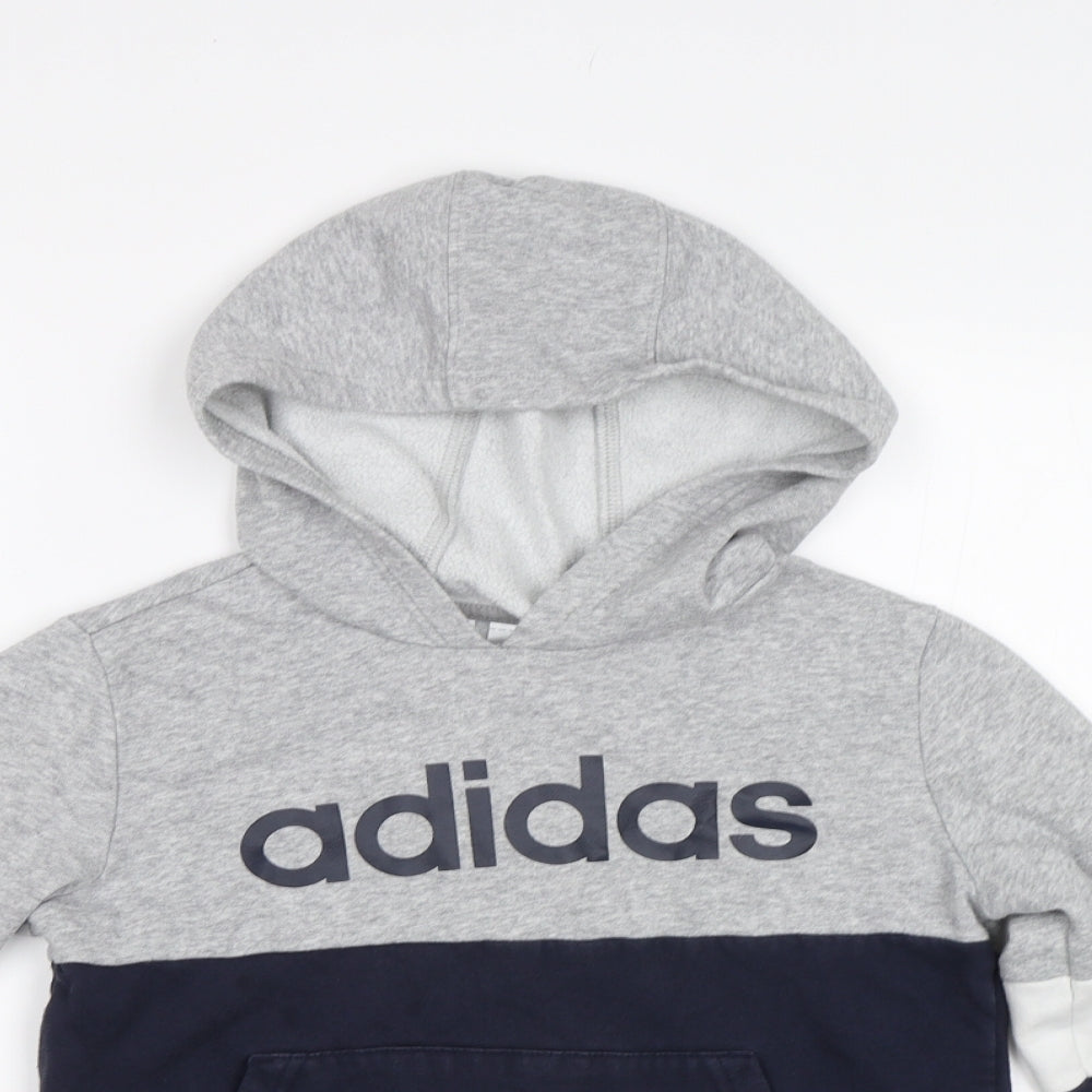 adidas Boys Grey   Pullover Hoodie Size 11-12 Years