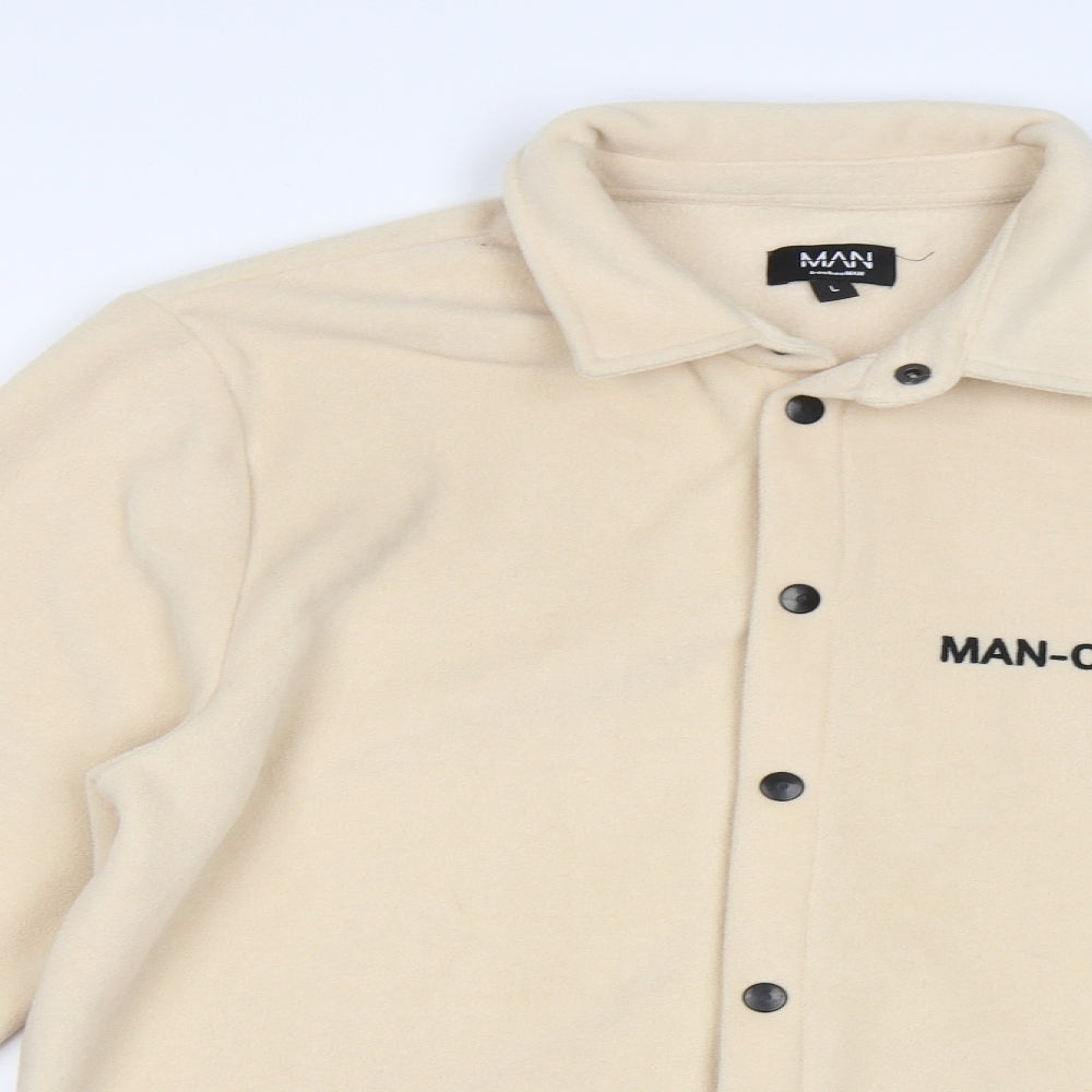 Boohoo Man Mens Beige   Jacket  Size L