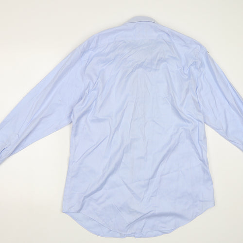 T.M.Lewin Mens Blue    Dress Shirt Size 17