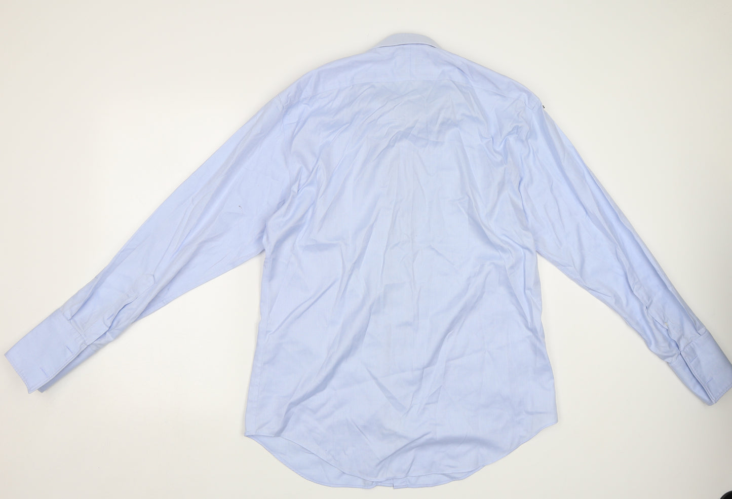 T.M.Lewin Mens Blue    Dress Shirt Size 17