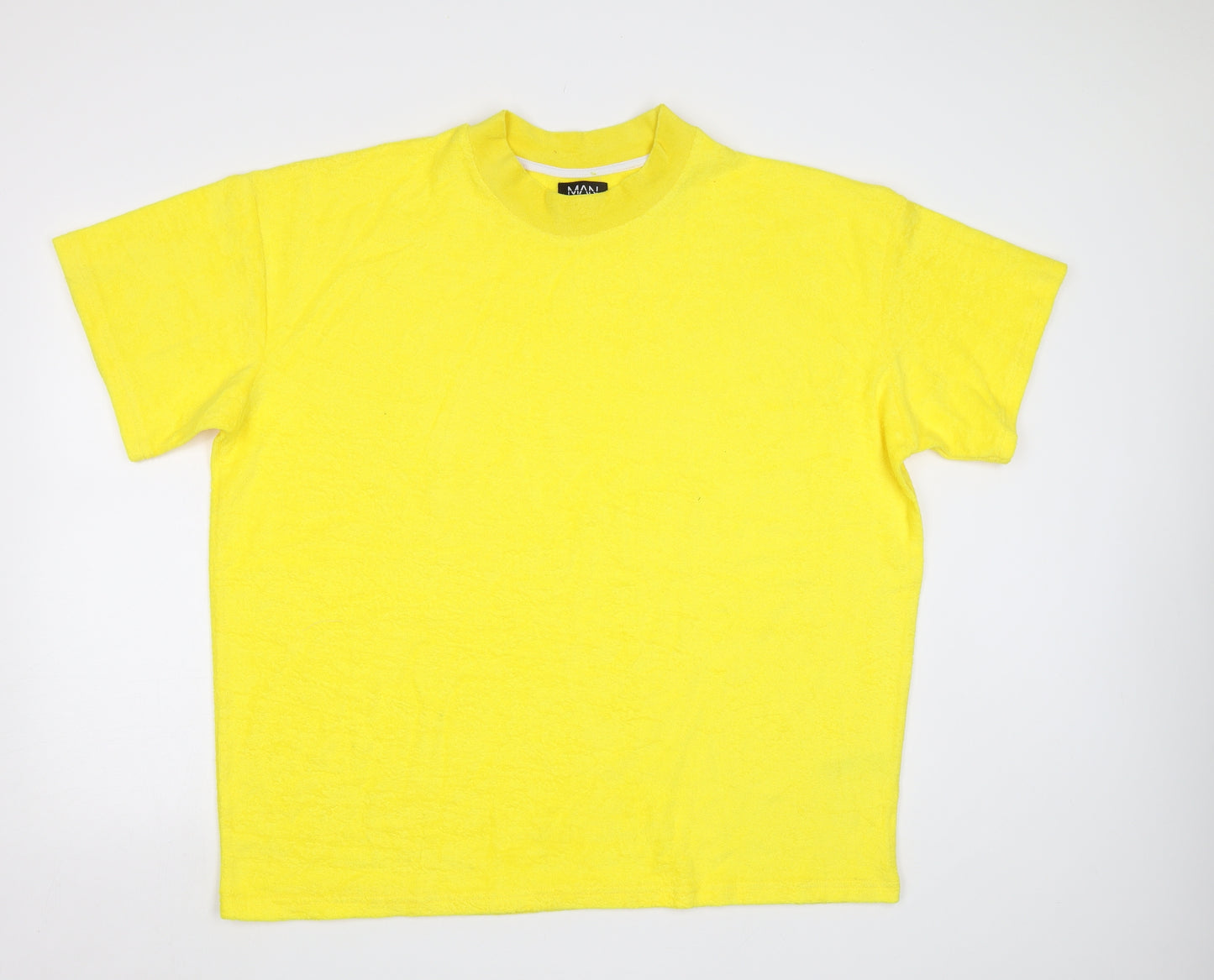 Boohoo Man Mens Yellow    T-Shirt Size L