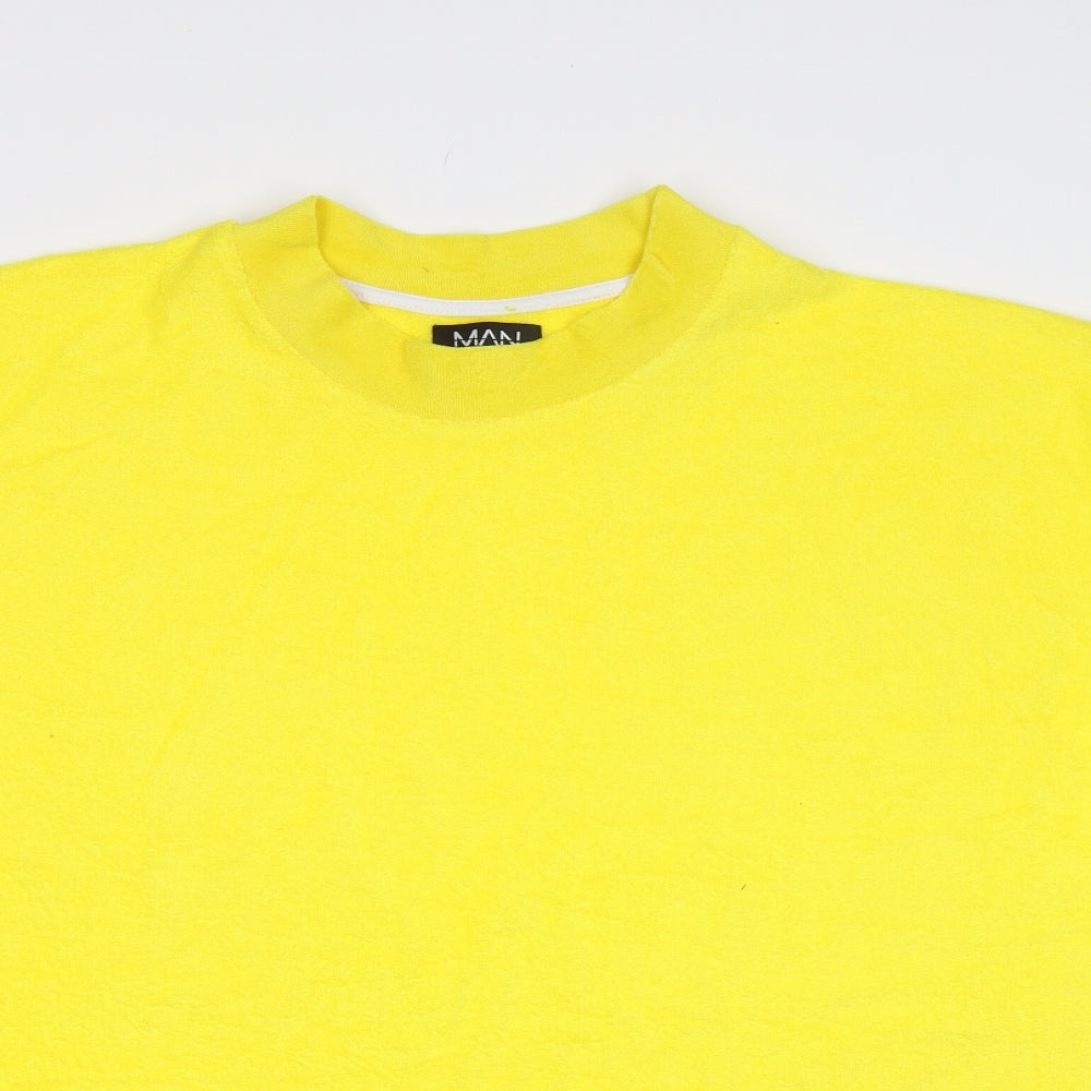 Boohoo Man Mens Yellow    T-Shirt Size L