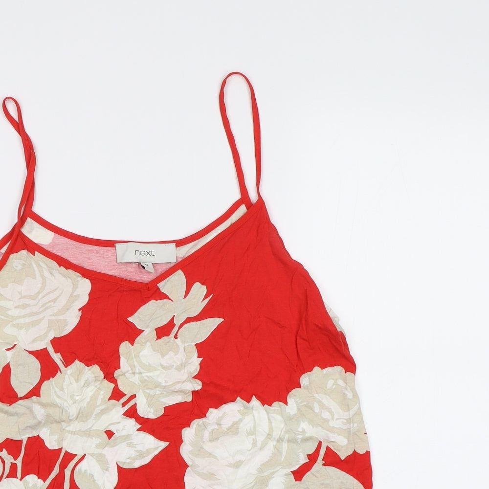 NEXT Womens Red Floral  Camisole Tank Size 16